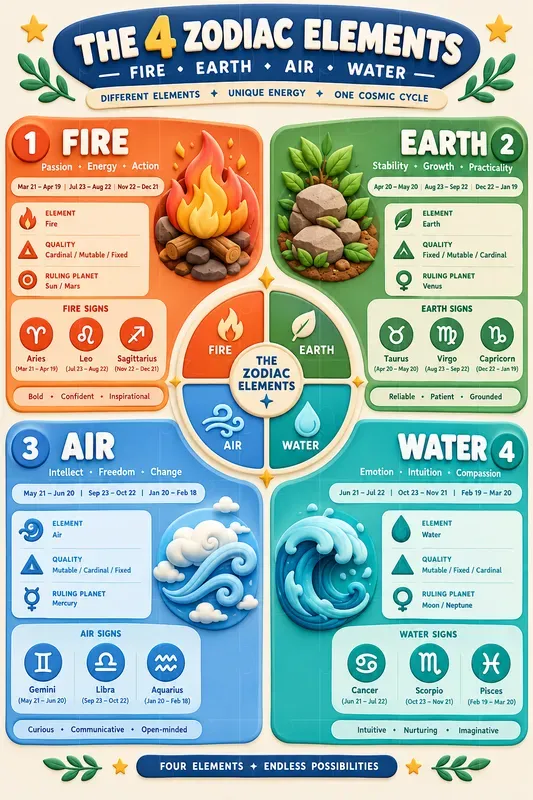 3D Zodiac Infographic Charts