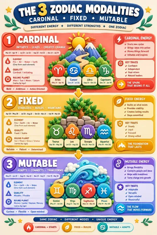 3D Zodiac Infographic Charts