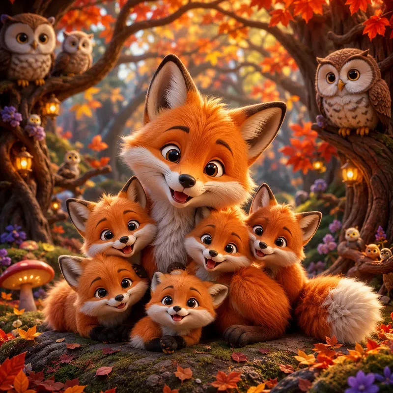 Whimsical Animal Family Adventures