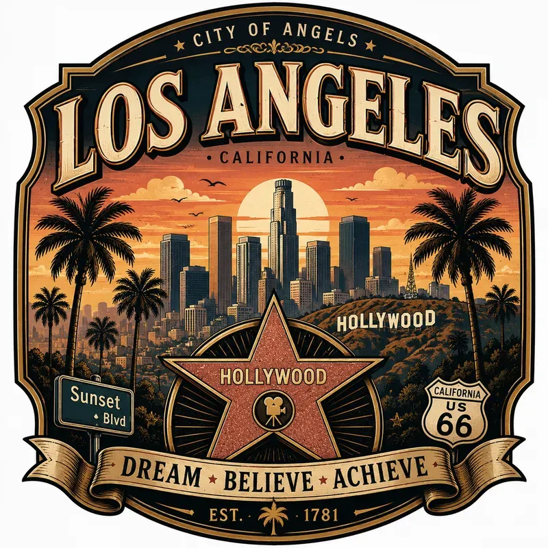 Vintage City Emblem Generator For Tshirts