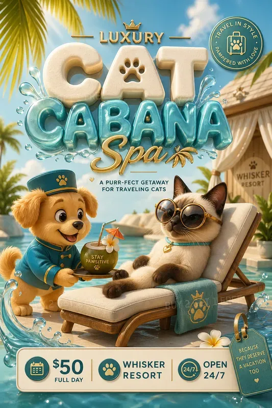 Luxury Pet Summer Services Flyer Masters