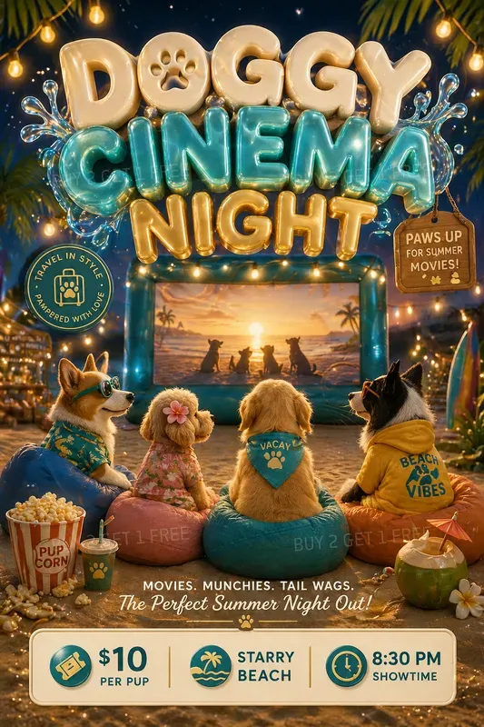 Luxury Pet Summer Services Flyer Masters