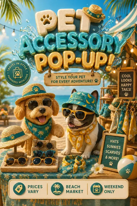 Luxury Pet Summer Services Flyer Masters
