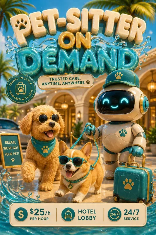 Luxury Pet Summer Services Flyer Masters