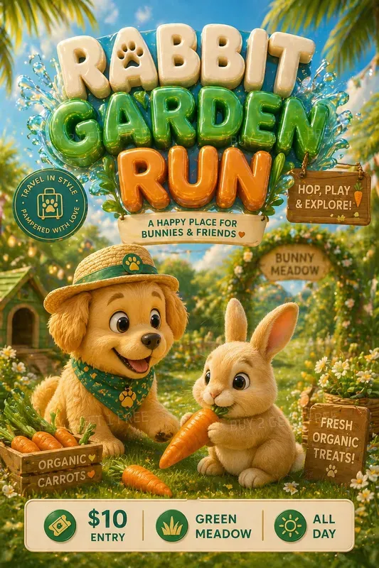 Luxury Pet Summer Services Flyer Masters