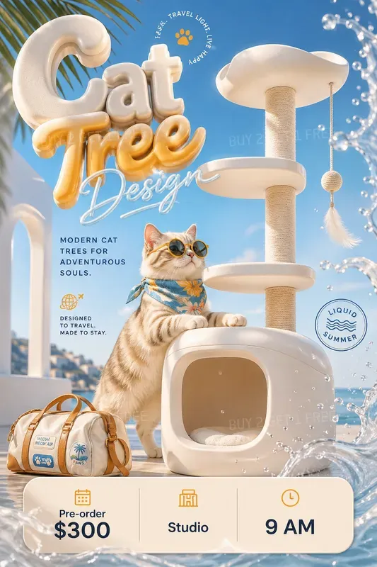 Luxury Pet Summer Services Flyer Masters