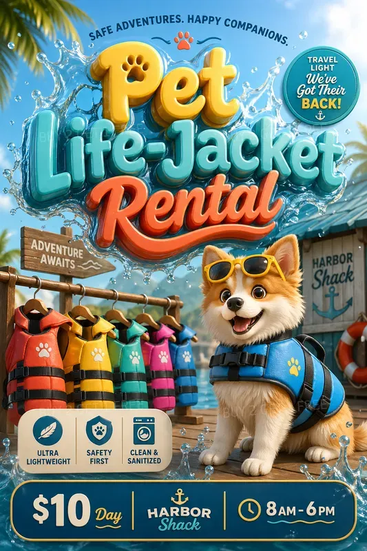 Luxury Pet Summer Services Flyer Masters