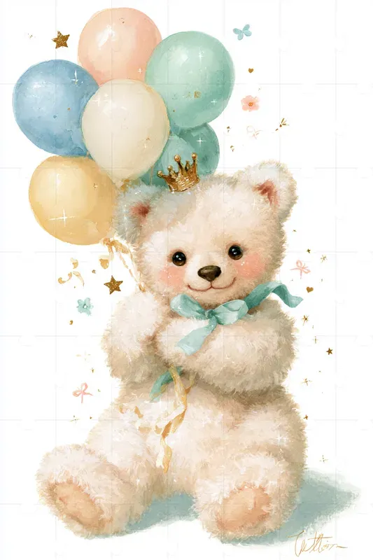 Cute Pastel Watercolor Clipart Sheets