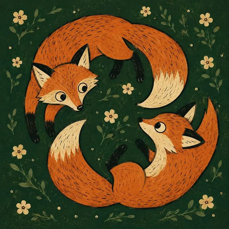 Whimsical Folk Animal Posters