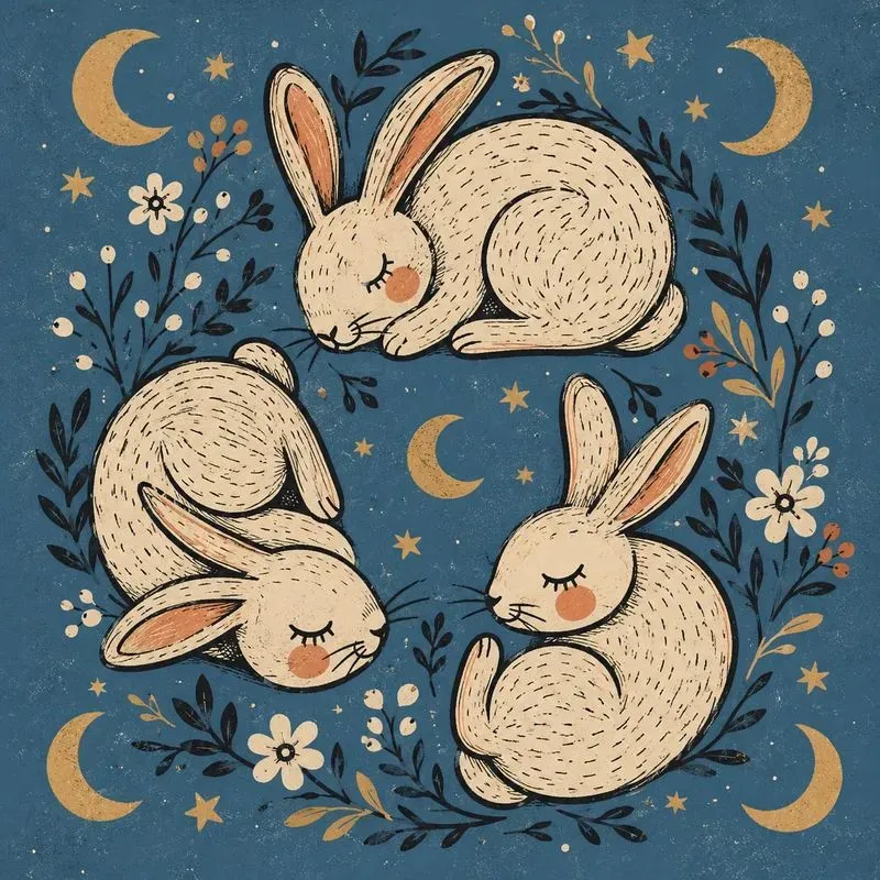 Whimsical Folk Animal Posters