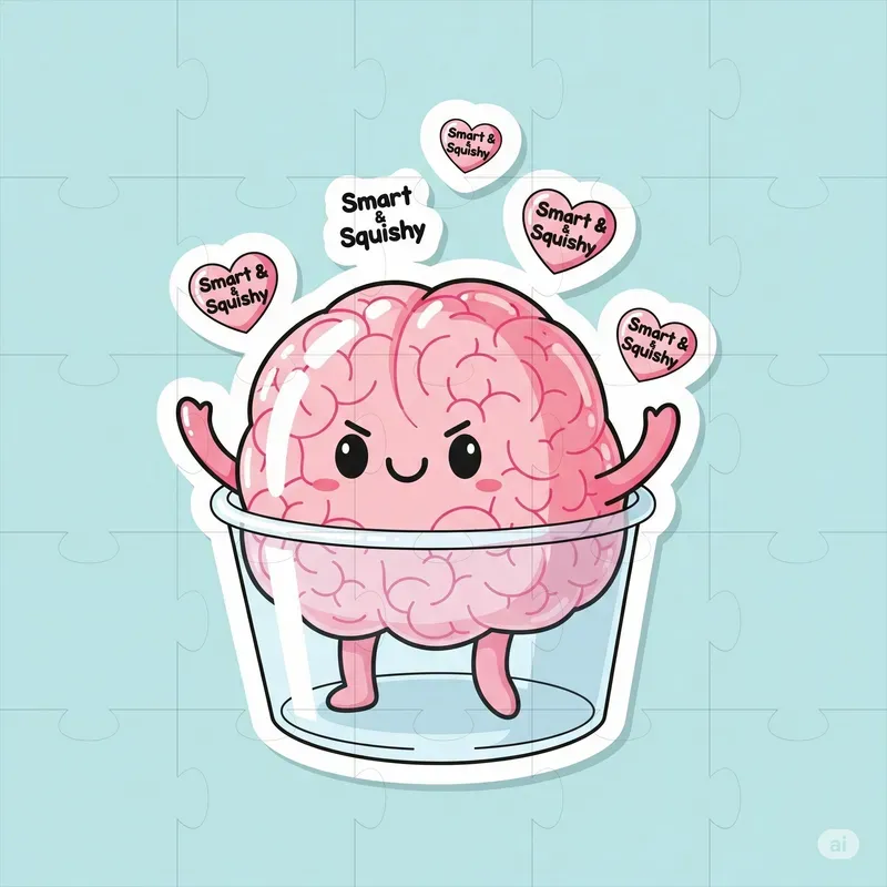 Positive Cartoon Stickers With Text