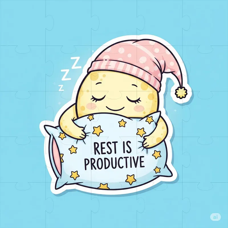 Positive Cartoon Stickers With Text