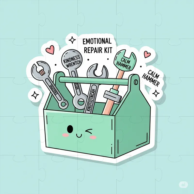 Positive Cartoon Stickers With Text