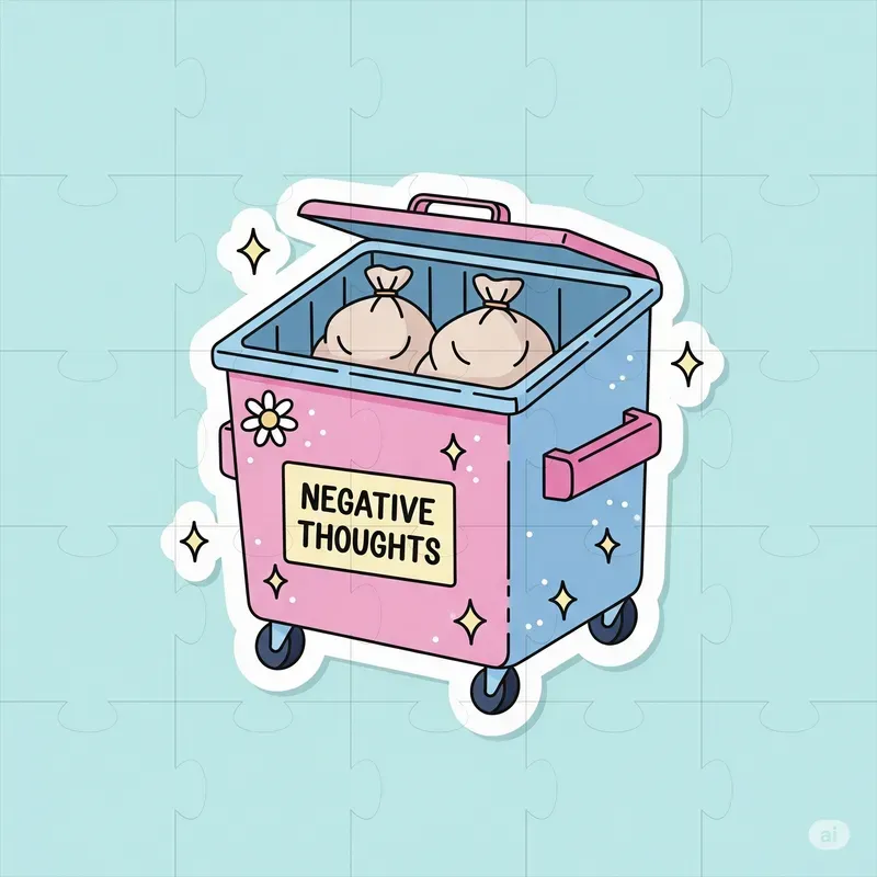 Positive Cartoon Stickers With Text