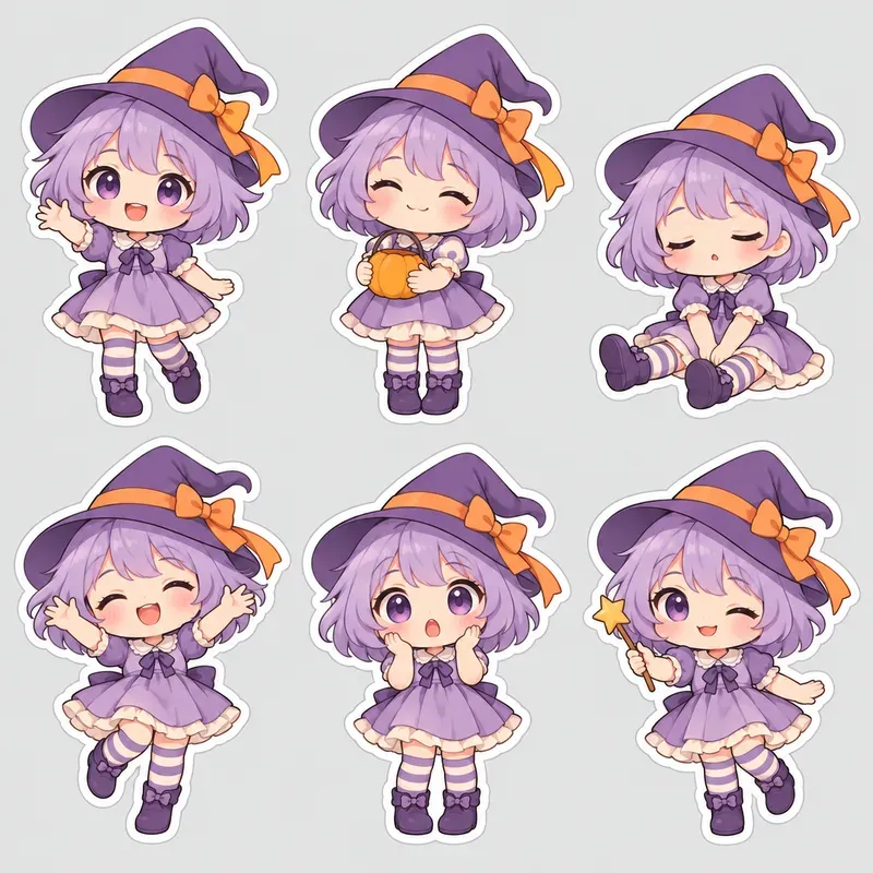 Kawaii Chibi Character Sticker Collections