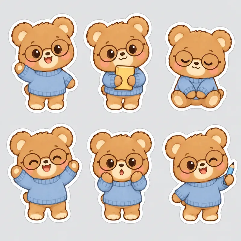Kawaii Chibi Character Sticker Collections