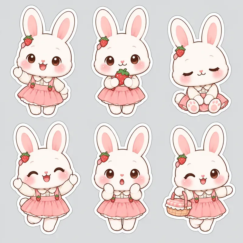 Kawaii Chibi Character Sticker Collections