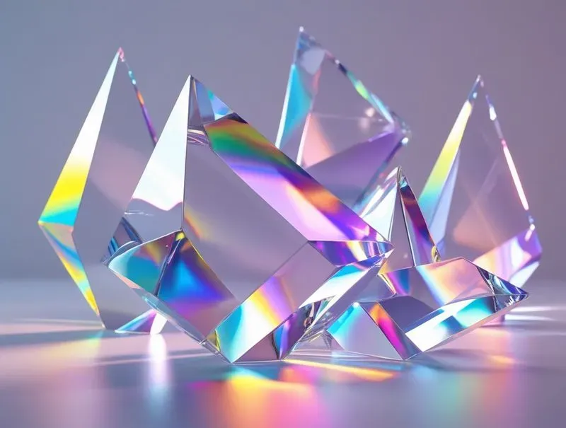 3D Holographic Crystal Glass Backdrops