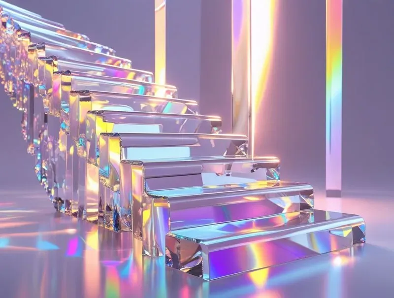3D Holographic Crystal Glass Backdrops
