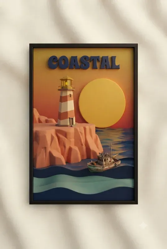 Vintage Midcentury Ocean Art