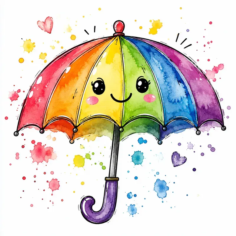 Whimsical Smiling Doodles Art