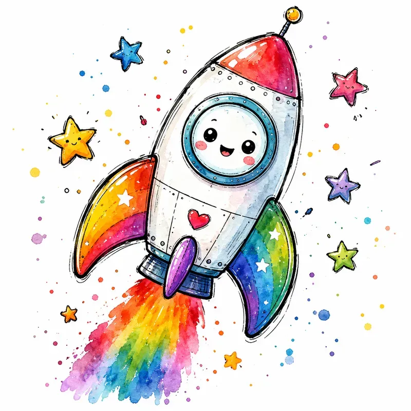 Whimsical Smiling Doodles Art