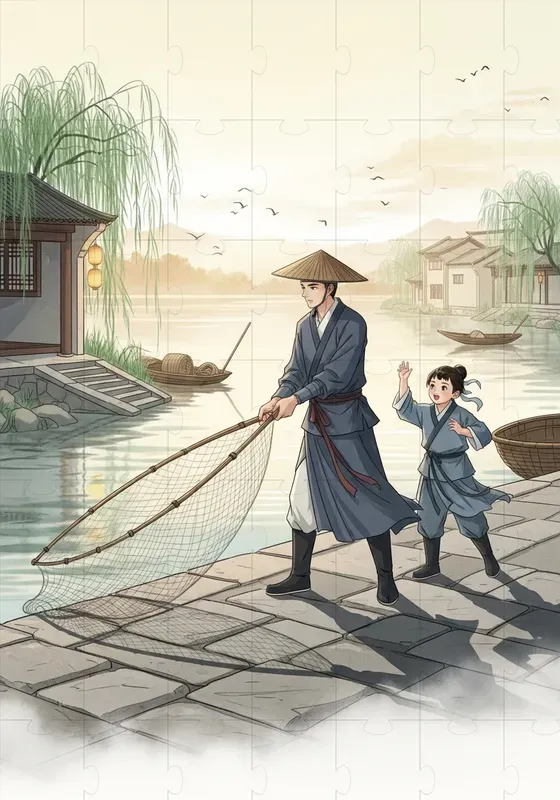 Ancient Chinese Ink Romance Scenes