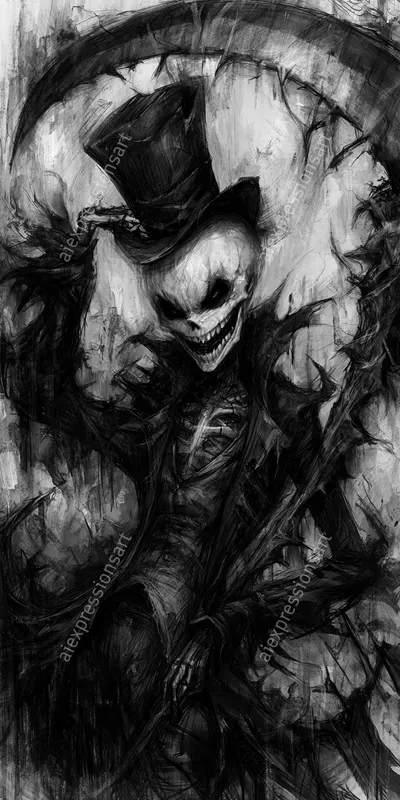 Macabre Dark Whimsy Charcoal Sketches