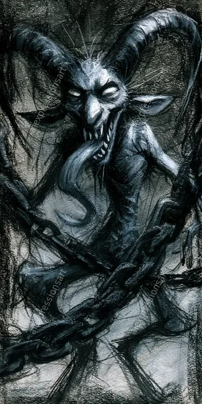Macabre Dark Whimsy Charcoal Sketches