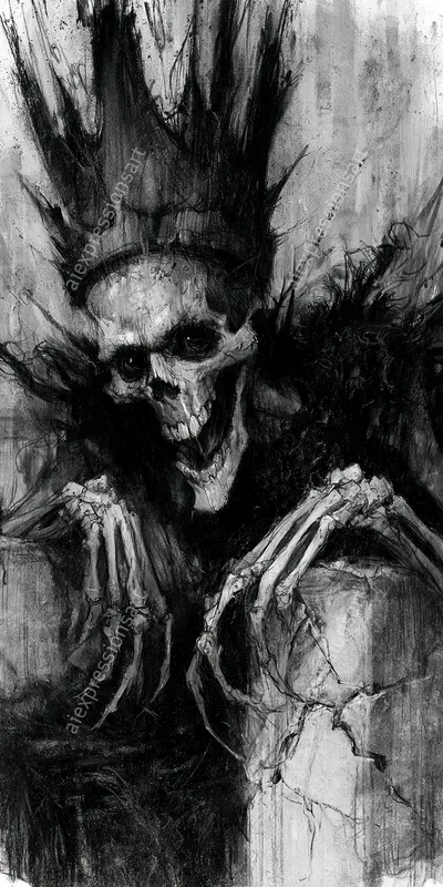 Macabre Dark Whimsy Charcoal Sketches