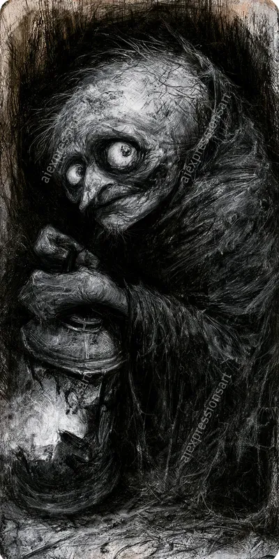 Macabre Dark Whimsy Charcoal Sketches