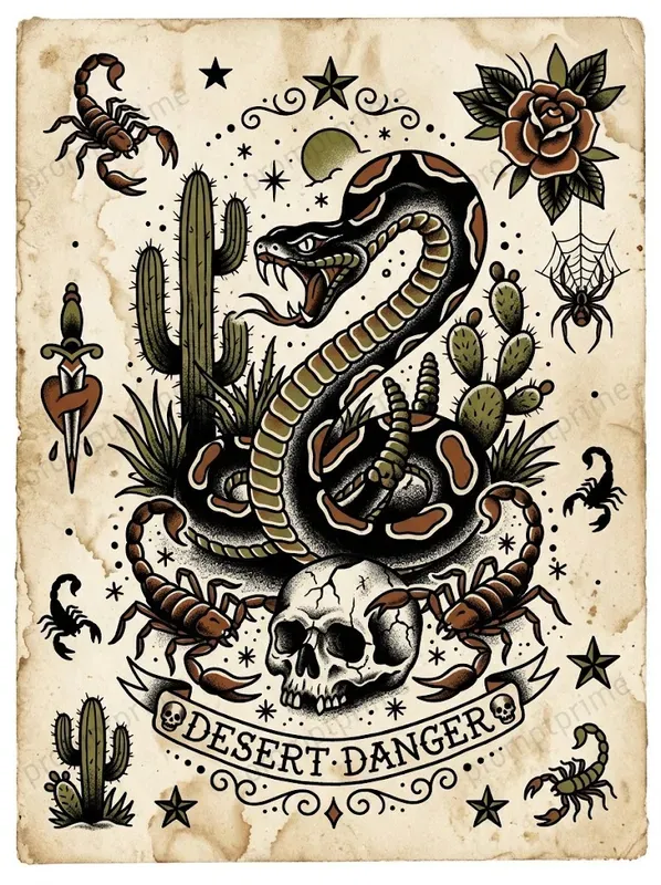 Traditional Tattoo Flash Sheets