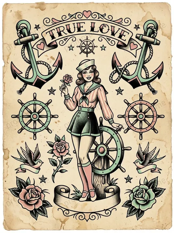 Traditional Tattoo Flash Sheets
