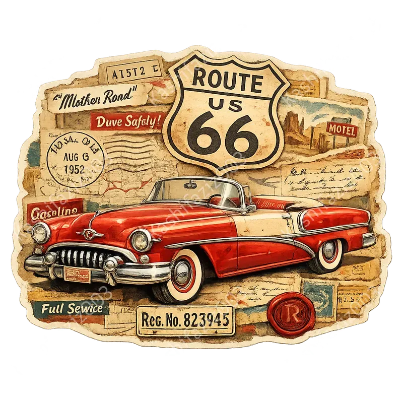 Vintage Classic Car Stickers