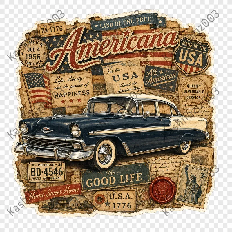 Vintage Classic Car Stickers