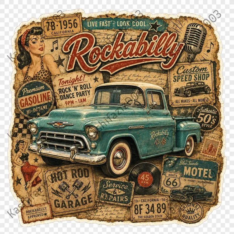 Vintage Classic Car Stickers