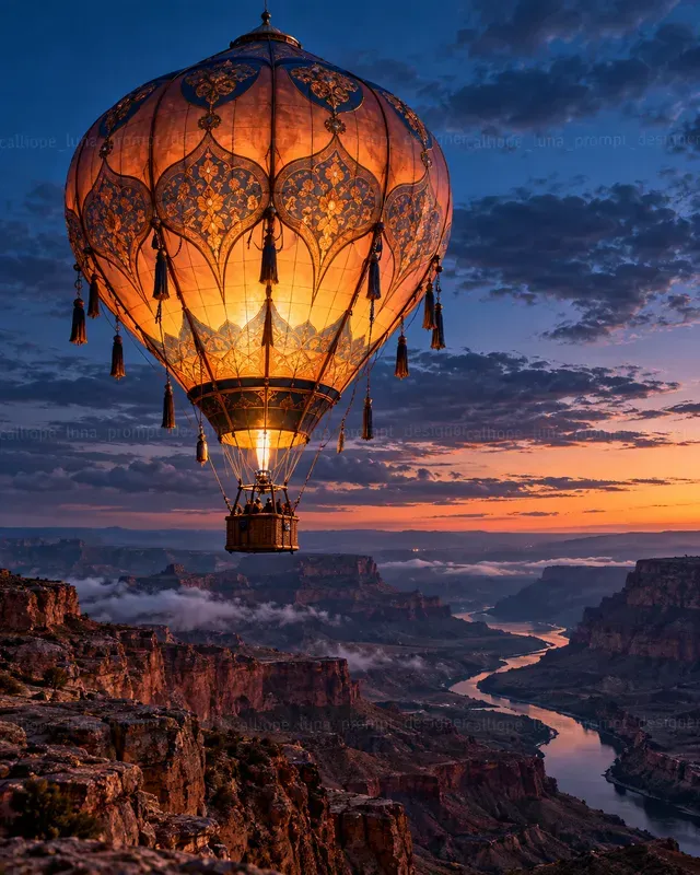 Hyperrealistic Fantasy Hot Air Balloons