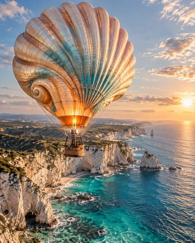 Hyperrealistic Fantasy Hot Air Balloons