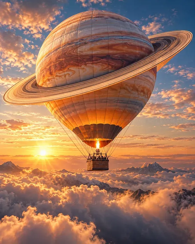 Hyperrealistic Fantasy Hot Air Balloons