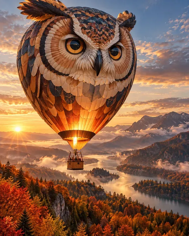 Hyperrealistic Fantasy Hot Air Balloons