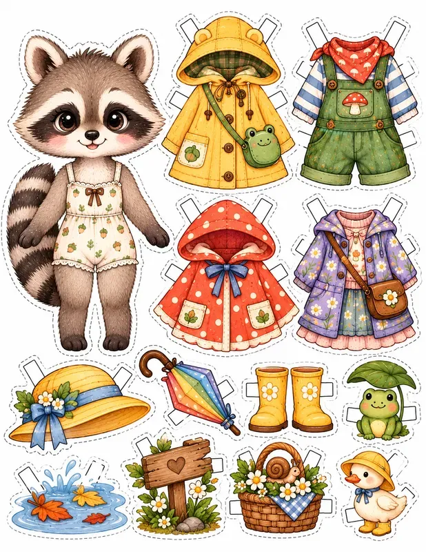 Cute Forest Friends Paper Doll Generator
