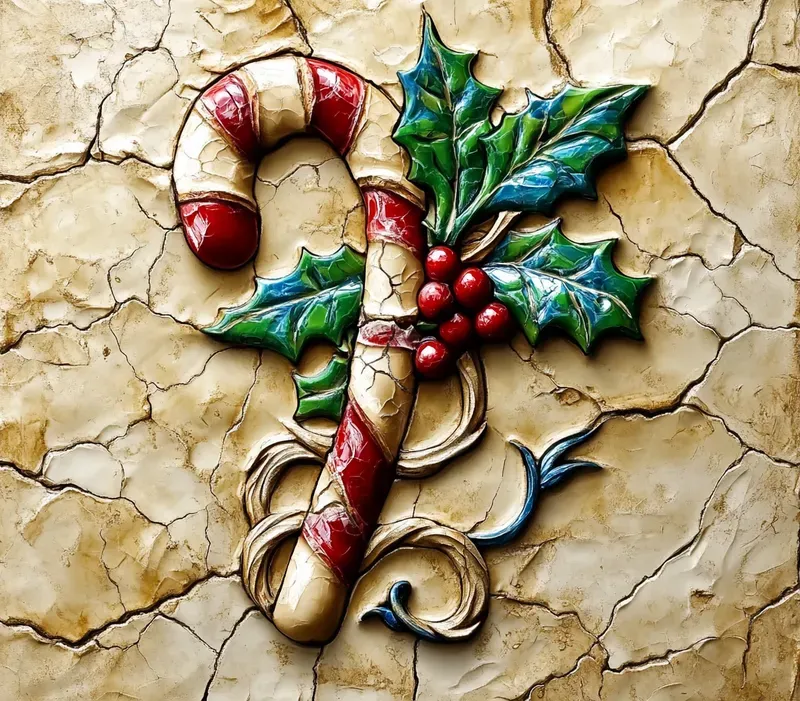 Viral Vintage 3D Christmas Stone Art
