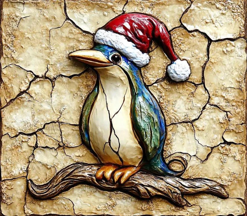 Viral Vintage 3D Christmas Stone Art