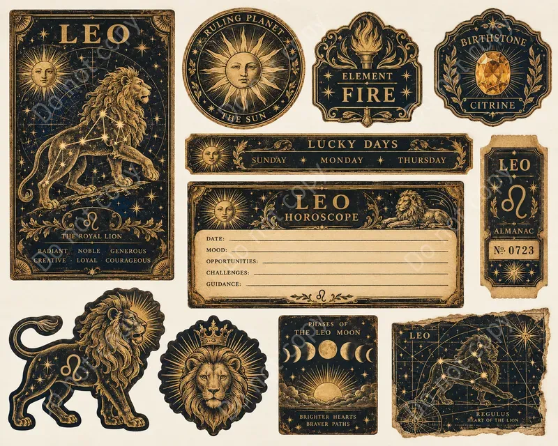 Astrology Zodiac Ephemera Sheets