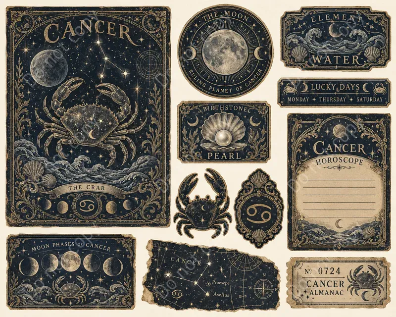 Astrology Zodiac Ephemera Sheets