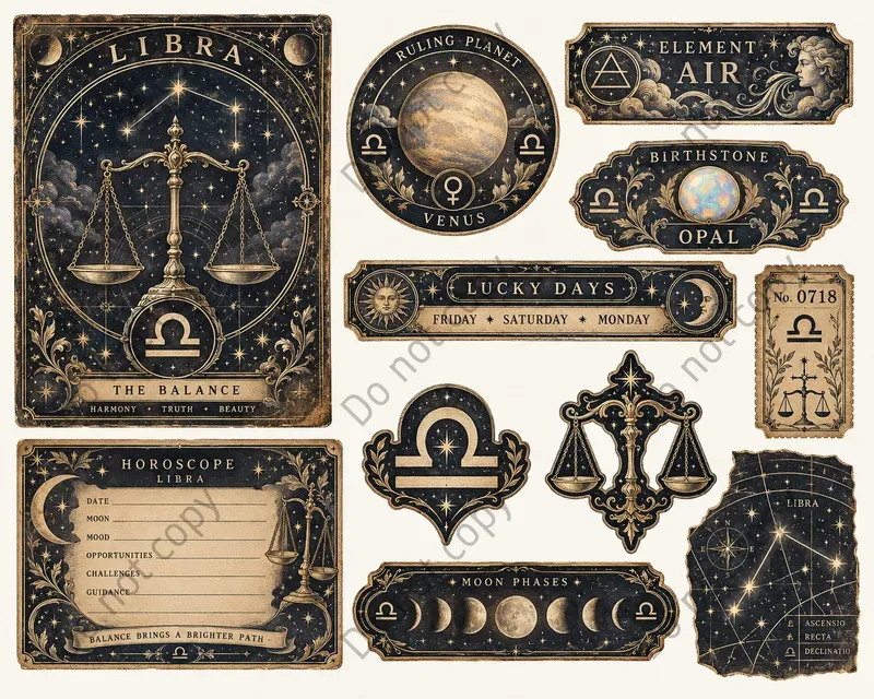 Astrology Zodiac Ephemera Sheets
