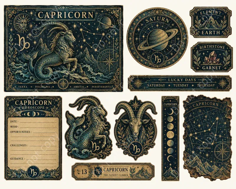 Astrology Zodiac Ephemera Sheets