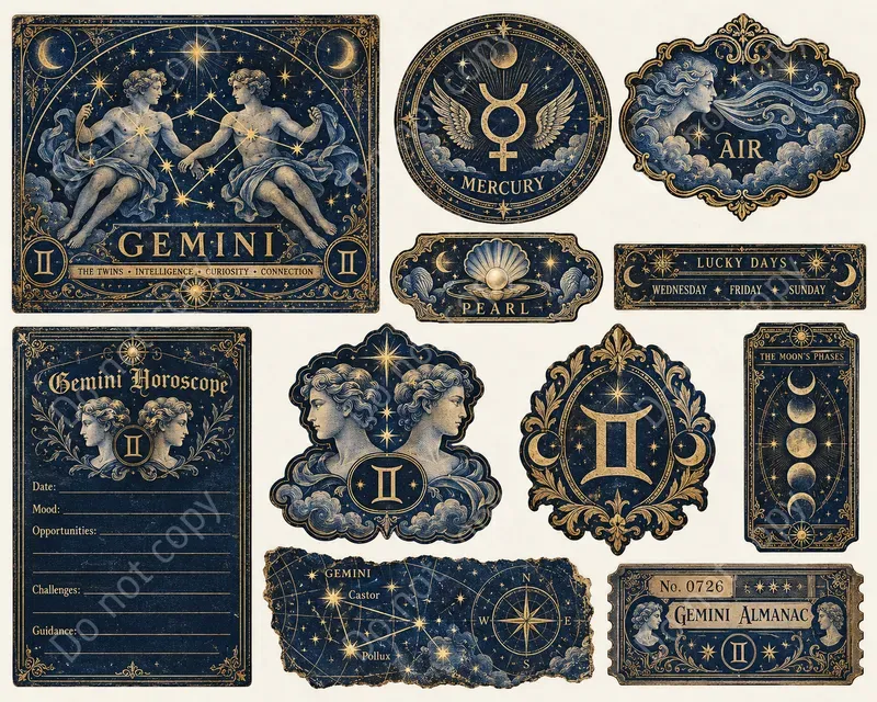 Astrology Zodiac Ephemera Sheets