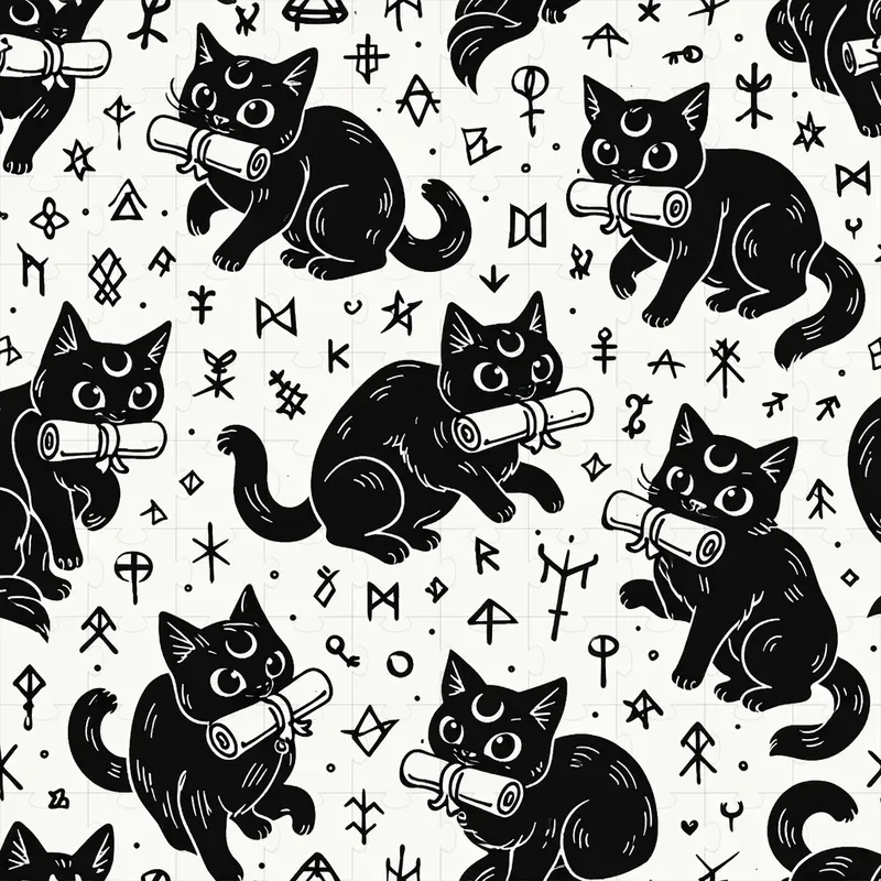 Seamless Mystical Animal Pattern Sets