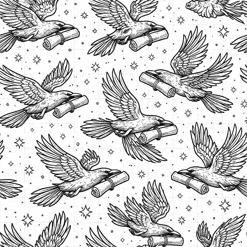 Seamless Mystical Animal Pattern Sets